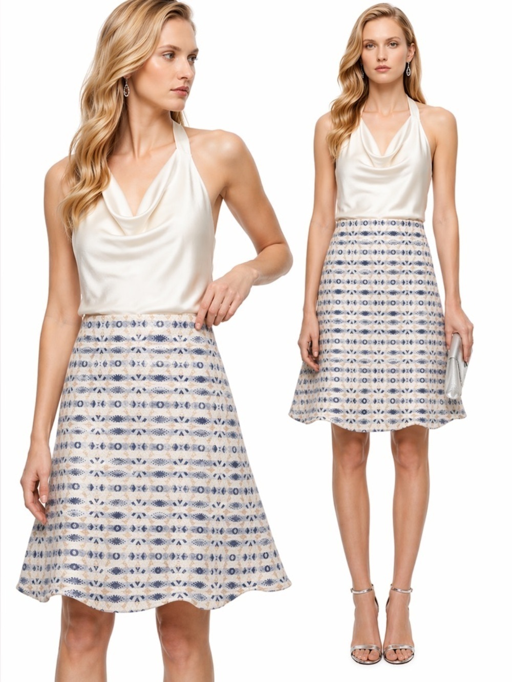 J.Crew metallic stripe flare skirt *sho@iamwarrior